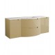 LaToscana OA57OPT4 Oasi 57 1/8" Wall Mount Single Bathroom Vanity with Two Soft Closing Drawers and Tekorlux Sink Top