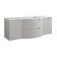 LaToscana OA67OPT4 Oasi 66 1/2" Wall Mount Single Bathroom Vanity with Two Soft Closing Drawers and Tekorlux Sink Top