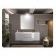LaToscana OA67OPT4 Oasi 66 1/2" Wall Mount Single Bathroom Vanity with Two Soft Closing Drawers and Tekorlux Sink Top