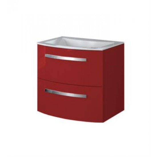 LaToscana PA22OPT1 Palio 21 1/4" Wall Mount Single Bathroom Vanity with Two Soft Closing Drawers and Tekorlux Sink Top