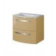 LaToscana PA22OPT1 Palio 21 1/4" Wall Mount Single Bathroom Vanity with Two Soft Closing Drawers and Tekorlux Sink Top
