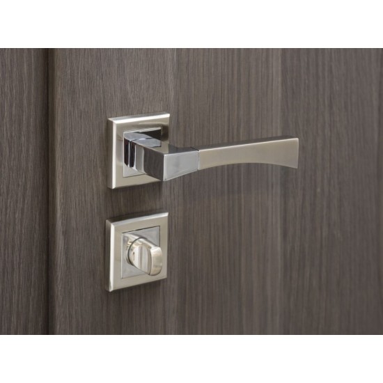 Nova Aries Interior Door Lever in Two Tone Polished Chrome