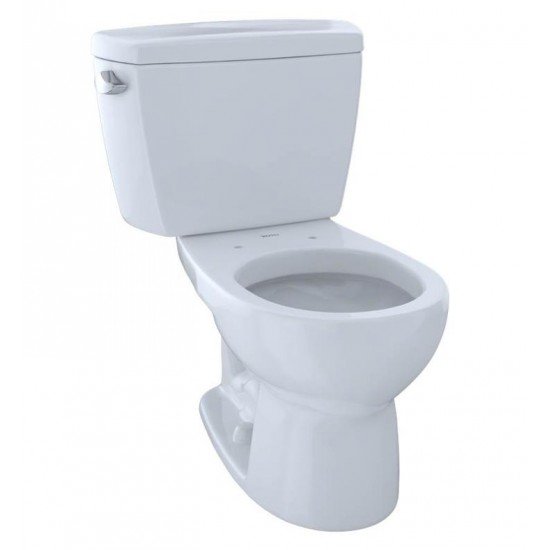 TOTO CST743SD#01 Drake Two-Piece Round Toilet with 1.6 GPF Single Flush and Insulated Tank