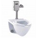 TOTO CT708E Commercial Flushometer Wall Mount Elongated Bowl with 1.28 GPF Single Flush and Top Spud Inlet