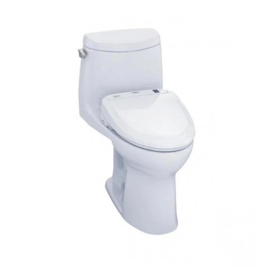 TOTO CST604CUFGT20#01 Ultramax 28 3/8" One-Piece 1.0 GPF Elongated Toilet with Tornado Flush Technology in Cotton