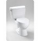 TOTO CST743SR#01 Drake Two-Piece Round Toilet with 1.6 GPF Single Flush and Right Hand Trip Lever in Cotton