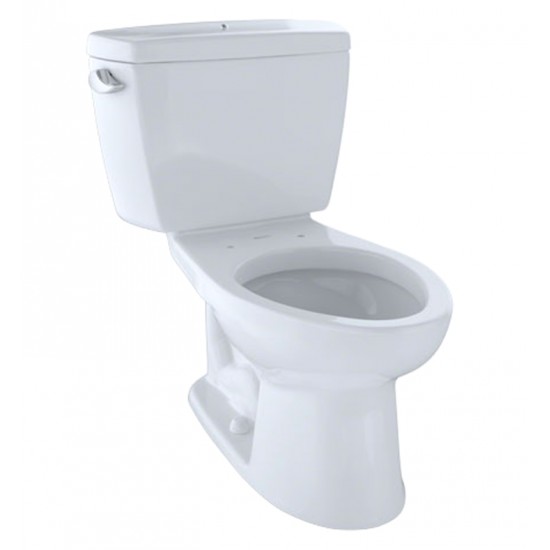 TOTO CST744SB#01 Drake Two-Piece 1.6 GPF Single Flush Elongated Toilet with Bolt Down Tank Lid - Less Seat