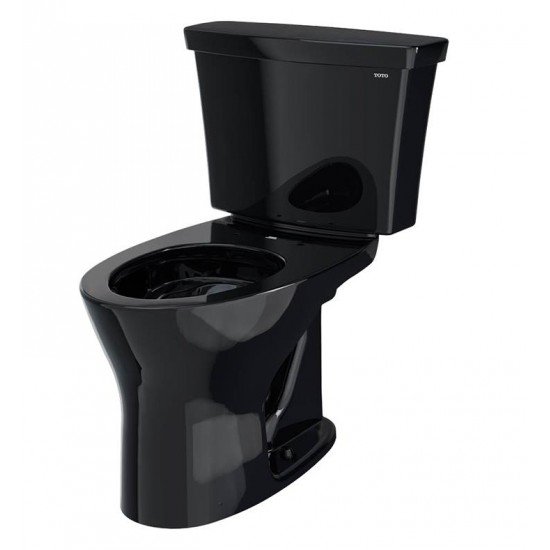 TOTO CST748CEM#51 Drake 27 1/2" Two-Piece 1.28 GPF & 0.8 GPF Dual Flush Elongated Toilet in Ebony - Less Seat