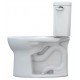 TOTO CST775CEFRG#01 Drake 26 3/8" Two-Piece 1.28 GPF Single Flush Round Toilet with Right Hand Trip Lever in Cotton - Universal Height