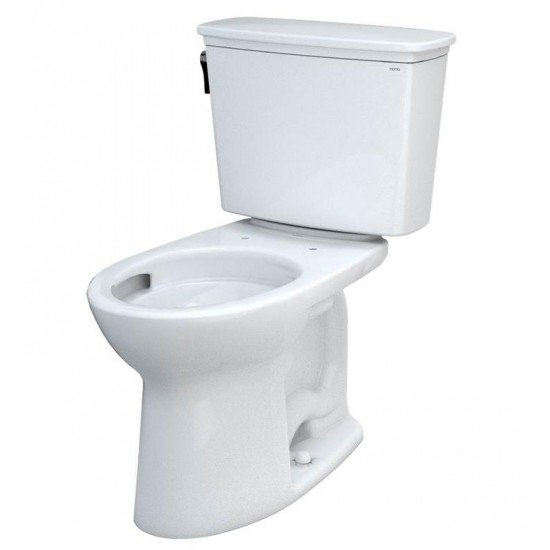 TOTO CST776CEFRG#01 Drake 28 3/8" Two-Piece 1.28 GPF Single Flush Elongated Toilet with Right Hand Trip Lever in Cotton - Universal Height
