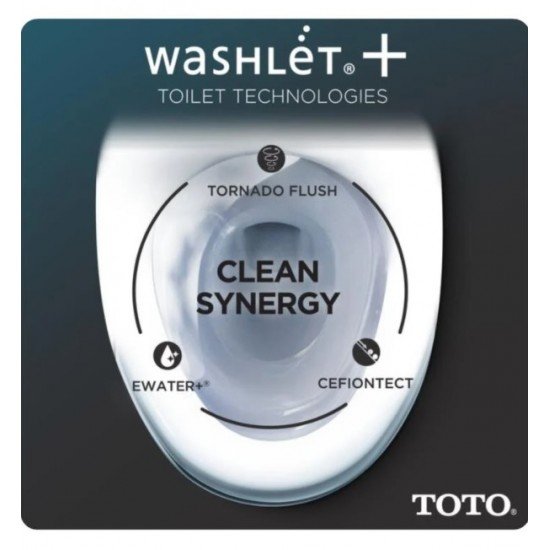 TOTO CWT4263056CMFGA#MS AP 21 1/4" Wall-Hung Elongated Toilet with 1.28 GPF & 0.9 GPF Dual-Flush and Washlet+ S550e in Matte Silver