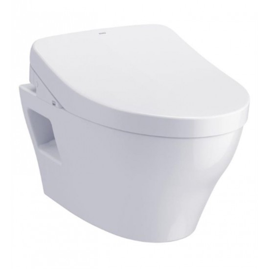 TOTO CWT4283046CMFG#MS EP 21 1/4" Wall-Hung Elongated Toilet with 1.28 GPF & 0.9 GPF Dual Flush and Washlet+ S500e in Matte Silver