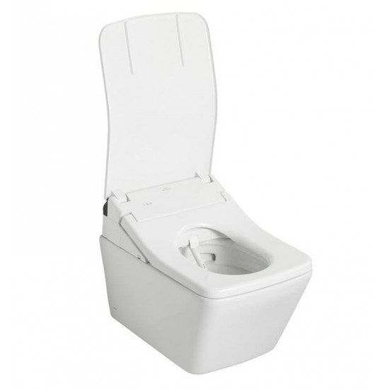 TOTO CWT4494049CMFGA#MS SP Washlet + SX Wall-Hung Square Toilet with 1.28 GPF & 0.9 GPF Dual Flush and DuoFit In-Wall Tank System - Auto Flush