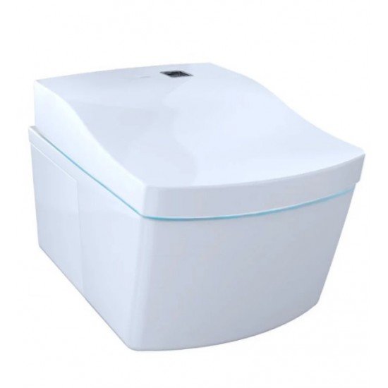 TOTO CWT996CEMFX#01 Neorest AC Wall-Hung One-Piece Square Toilet, Universal Height with 1.28 GPF & 0.9 GPF Dual Flush and Actilight