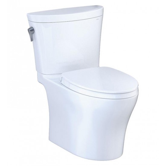 TOTO MS448124CEMFG#01 Aquia IV Arc 27 5/8" Two-Piece 1.28 GPF & 0.8 GPF Dual Flush Elongated Toilet and Washlet+ Connection in Cotton