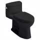 TOTO MS634124CEF#51 Supreme II 28 3/8" One-Piece 1.28 GPF Single Flush Elongated Toilet and Washlet+ Connection in Ebony