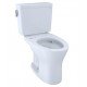 TOTO MS746124CSMFG.10#01 Drake 27 3/8" Two-Piece 1.6 GPF & 0.8 GPF Dual Flush Elongated Toilet with SoftClose Seat in Cotton - 10" Rough-In