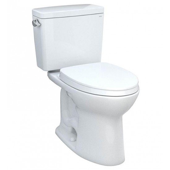 TOTO MS776124CEG#01 Drake 28 3/8" Two-Piece 1.28 GPF Single Flush Elongated Toilet with SoftClose Seat in Cotton