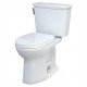 TOTO MS786124CEG#01 Drake 28 3/8" Transitional Two-Piece 1.28 GPF Single Flush Elongated Toilet with SoftClose Seat in Cotton