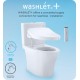 TOTO MW6463074CUMFG#01 Aquia IV 28 3/8" One-Piece 1.0 GPF & 0.8 GPF Dual Flush Elongated Toilet and Washlet+ C2 in Cotton