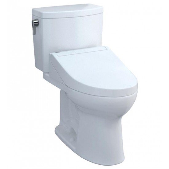 TOTO MW4543084CUFG#01 Drake II 28 1/2" Two-Piece 1.0 GPF Single Flush Elongated Toilet and Washlet+ C5 in Cotton