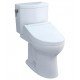 TOTO MW4543084CUFG#01 Drake II 28 1/2" Two-Piece 1.0 GPF Single Flush Elongated Toilet and Washlet+ C5 in Cotton