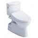 TOTO MW4743046CUFG#01 Vespin II 28 1/2" Two-Piece 1.0 GPF Single Flush Elongated Toilet and Washlet+ S500E in Cotton