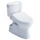 TOTO MW4743056CEFG#01 Vespin II 28 1/2" Two-Piece 1.28 GPF Single Flush Elongated Toilet and Washlet+ S550E in Cotton