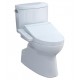 TOTO MW4743074CEFG#01 Vespin II 28 1/2" Two-Piece 1.28 GPF Single Flush Elongated Toilet and Washlet+ C2 in Cotton