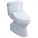 TOTO MW4743084CEFG#01 Vespin II 28 1/2" Two-Piece 1.28 GPF Single Flush Elongated Toilet and Washlet+ C5 in Cotton