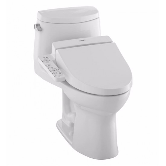 TOTO MW6042034CEFG#01 UltraMax II One-Piece Elongated Bowl with 1.28 GPF Single Flush and Washlet+ C100 Washlet