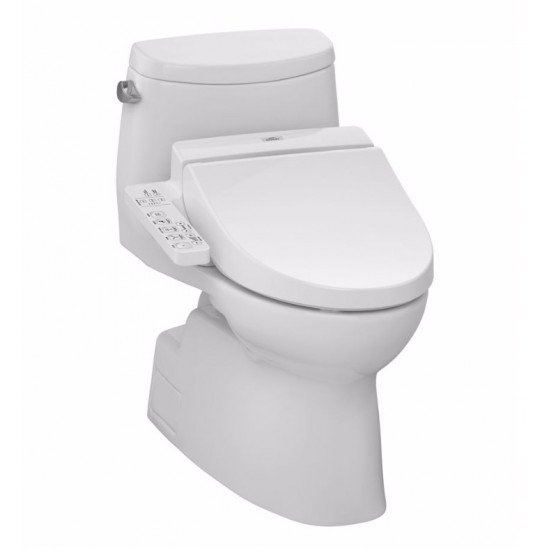 TOTO MW454584CEFG#01 Drake II Two-Piece Elongated Toilet with 1.28 GPF Single Flush and Washlet+ S350e Washlet