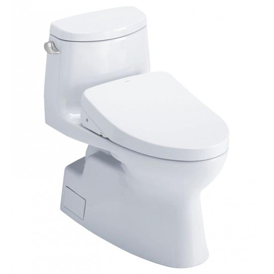 TOTO MW6143056CEFG#01 Carlyle II 28 3/8" One-Piece 1.28 GPF Single Flush Elongated Toilet and Washlet+ S550E in Cotton