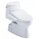 TOTO MW6143074CEFG#01 Carlyle II 28 3/8" One-Piece 1.28 GPF Single Flush Elongated Toilet and Washlet+ C2 in Cotton