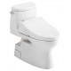 TOTO MW6143084CEFG#01 Carlyle II 28 3/8" One-Piece 1.28 GPF Single Flush Elongated Toilet and Washlet+ C5 in Cotton