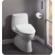 TOTO MW614574CUFG#01 Carlyle II 1G One-Piece Elongated Bowl with 1.0 GPF Single Flush and Washlet+ S300e Washlet