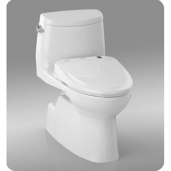 TOTO MW454574CEFG#01 Drake II Two-Piece Elongated Toilet with 1.28 GPF Single Flush and Washlet+ S300e Washlet