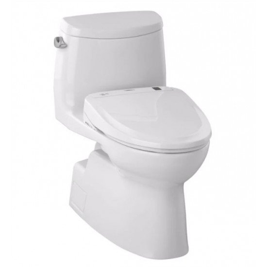 TOTO MW474584CEFG#01 Vespin II Two-Piece Elongated Toilet with 1.28 GPF Single Flush and Washlet+ S350e Washlet