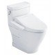TOTO MW6243074CEFG#01 Legato 28 1/2" One-Piece 1.28 GPF Single Flush Elongated Toilet and Washlet+ C2 in Cotton