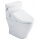 TOTO MW6243084CEFG#01 Legato 28 1/2" One-Piece 1.28 GPF Single Flush Elongated Toilet and Washlet+ C5 in Cotton