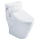 TOTO MW6263084CEFG#01 Aimes 28 1/2" One-Piece 1.28 GPF Single Flush Elongated Toilet and Washlet+ C5 in Cotton