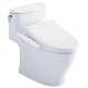 TOTO MW6423074CEFG#01 Nexus 29 3/8" One-Piece 1.28 GPF Single Flush Elongated Toilet and Washlet+ C2 in Cotton