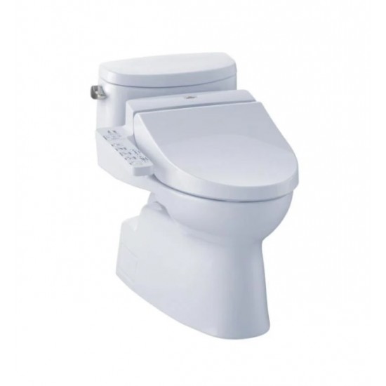 TOTO MW6442034CEFG#01 Carolina II One-Piece Elongated Bowl with 1.28 GPF Single Flush and Washlet+ C100 Washlet