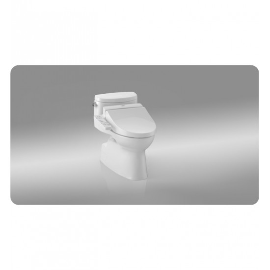 TOTO MW6342034CEFG#01 Supreme II One-Piece Elongated Bowl with 1.28 GPF Single Flush and Washlet+ C100 Washlet