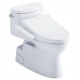 TOTO MW6443074CEFG#01 Carolina II 28 3/8" One-Piece 1.28 GPF Single Flush Elongated Toilet and Washlet+ C2 in Cotton