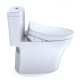 TOTO MW6463046CEMFG#01 Aquia IV One-Piece Elongated Toilet with 1.28 GPF & 0.8 GPF Dual Flush and Washlet+ S500e in Cotton