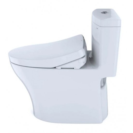 TOTO MW6463046CEMFG#01 Aquia IV One-Piece Elongated Toilet with 1.28 GPF & 0.8 GPF Dual Flush and Washlet+ S500e in Cotton