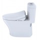 TOTO MW6463046CEMFG#01 Aquia IV One-Piece Elongated Toilet with 1.28 GPF & 0.8 GPF Dual Flush and Washlet+ S500e in Cotton