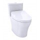 TOTO MW6463046CUMFG#01 Aquia IV 1G One-Piece Elongated Toilet with 1.0 GPF & 0.8 GPF Dual Flush and Washlet+ S500e in Cotton