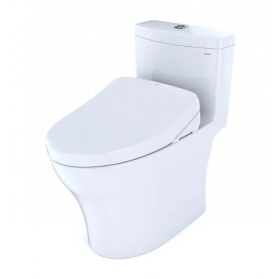 TOTO MW6463046CUMFG#01 Aquia IV 1G One-Piece Elongated Toilet with 1.0 GPF & 0.8 GPF Dual Flush and Washlet+ S500e in Cotton